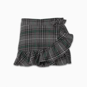 jaj ruffle plaid skirt