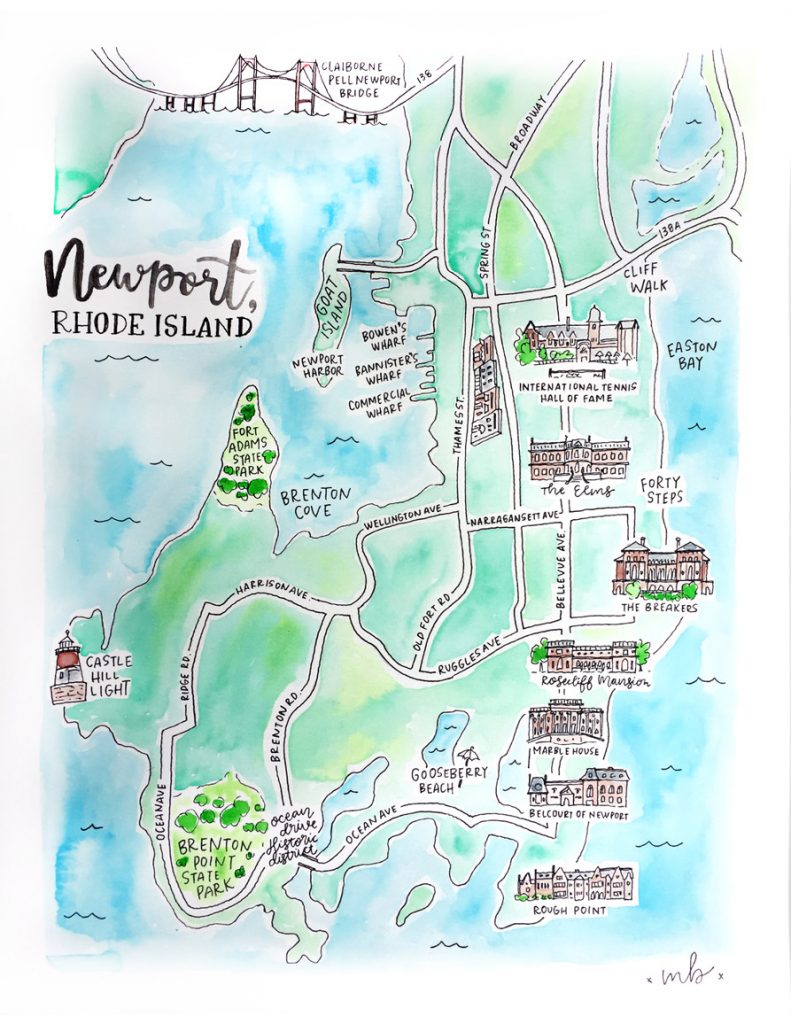 Map Of Newport Rhode Island