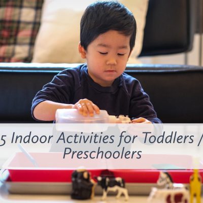 5 of Our Favorite Indoor Activities for Toddlers / Preschoolers