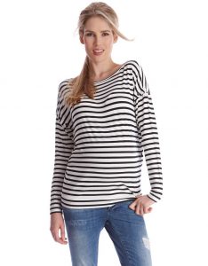 Seraphine Striped Side Snap Top