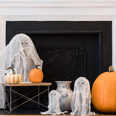 Halloween Crafts for Kids: Cheesecloth Ghosts